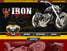 Tablet Screenshot of ironsportscustomcycles.com